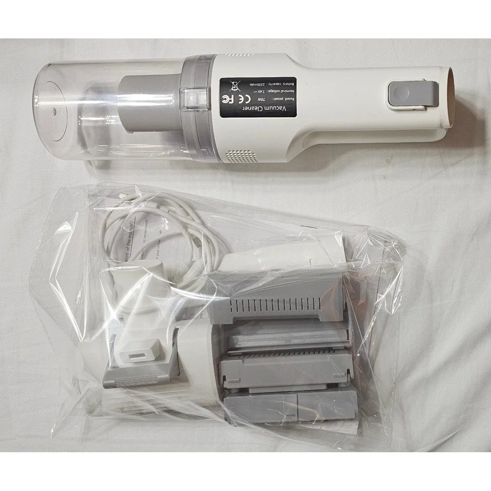 Wireless Pet Grooming Vacuum Kit Cordless 3-Speed Handheld 5 Attachments White